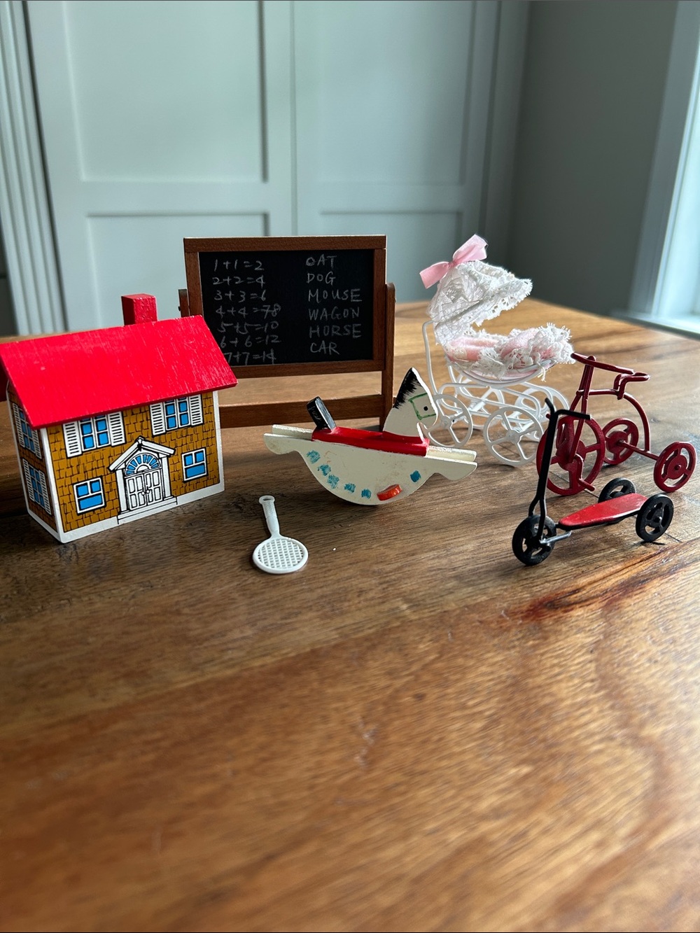 Vtg Reevesline & Darcie Children Toys Set, Lot of 7 Dollhouse Furniture